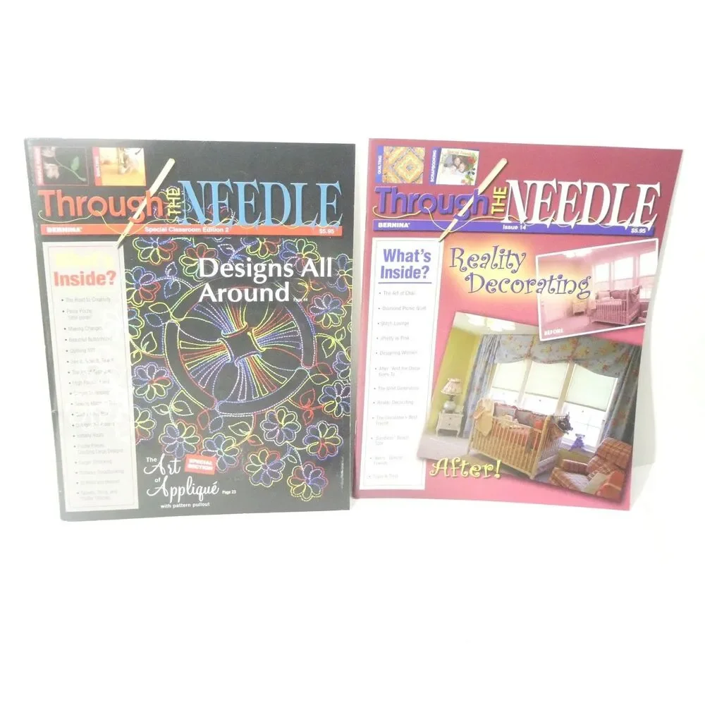 Bernina Through the Needle Magazine - 7 Back Issues Lot